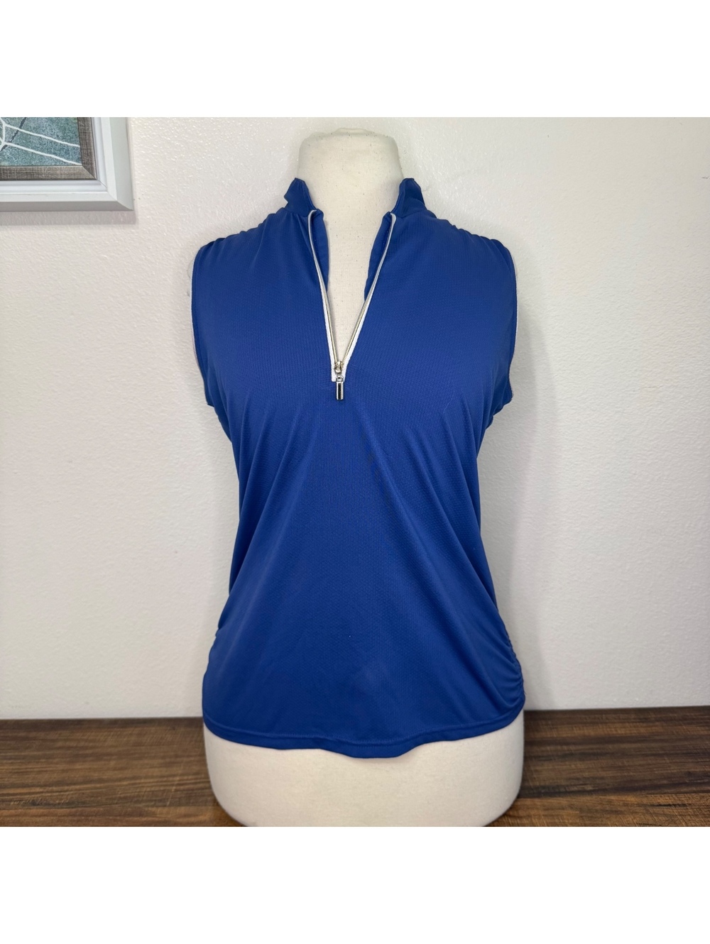 Sport Haley Women's Sleeveless Blue Shirt Size S